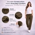 thumbnail image 5 of BILLIONHATS 24 Pack of Wholesale Womens Jogger Sweatpants, Bulk Comfy Fleece-Lined Joggers with Ribbed Cuffs for Charities & Homeless Shelter Donations, Color Military Green, Size Large, 5 of 7