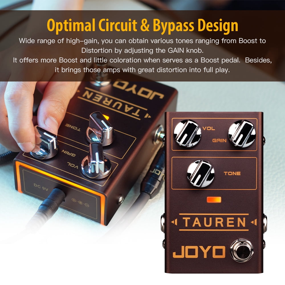 JOYO R-01 High Gain Overdrive Pedal Clean Boost to Distortion Guitar Effect Pedals