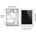 thumbnail image 7 of Coconut Tree Stencil Metal Summer Beach Sailboat Sun Geese Palms Painting Stencils Stainless Steel Template for Painting on Wood Wall Fabric Canvas Home Decor Art DIY Crafts 7.5x5.5inch, 7 of 7