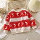 thumbnail image 3 of Gibobby Blusas Termicas Suéter de lana para niños, otoño e invierno, suéter nuevo para niños, ropa gruesa de manga larga para, ropa de abrigo para niñas, ropa para niños（Rojo， 5-6 Años), 3 of 5