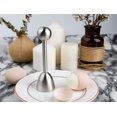 thumbnail image 4 of Soft Hard Boiled Egg Cracker Topper Stainless Steel Shell Separator Remover Eggs Cutter, 4 of 5