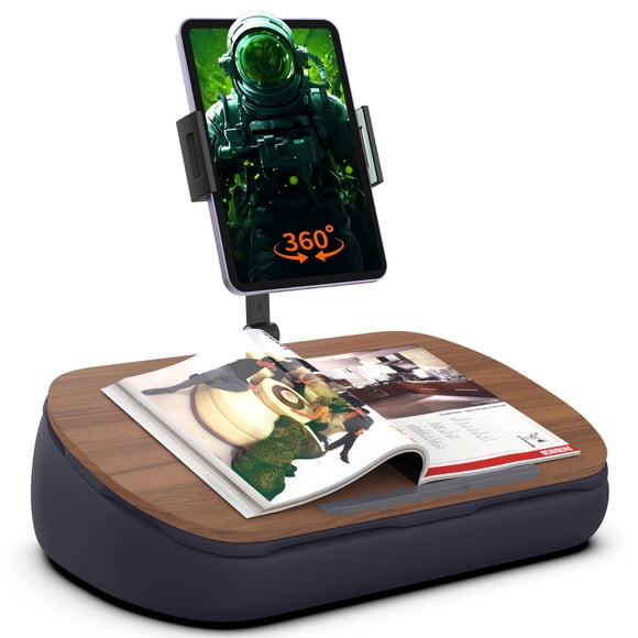 SHOPPINGALL Lap Desk Beanbag Adjustable Tablet Holder Cushion Pillow Stand Compatible with Kindle, Tablet or Smartphone Between 4.7"-13" in