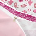 thumbnail image 4 of meiyoeat Pink Cowboy Paisley Bedding,Girly Western Pattern Duvet Cover Full For Girl,Reversible,3pcs,1 Duvet Cover and 2 Pillowcases, 4 of 6