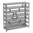 thumbnail image 6 of 7 Shelf Steel Shelving with (48) 4"H Plastic Shelf Bins, Blue, 36x12x39, 6 of 6