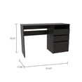 thumbnail image 3 of FM FURNITURE Louisiana Engineered Wood Writing Computer Desk in Black Wenge, 3 of 8