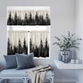 thumbnail image 6 of 3 Piece Kitchen Curtains and Valances Set Mist Forest Cafe Curtains 36 Inch Length Beige Farmhouse Vintage Nature Scenery Valance & Tier Curtain for Living Room Bedroom Small Window 54"x18"+27"x36"*2, 6 of 6