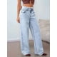 thumbnail image 5 of Pantalones Vaqueros Boyfriend para Mujer, de Cintura Alta, Holgados, de Mezclilla, de Pierna y Rectos, Estilo Urbano Y2k Lago Azul S, 5 of 9