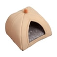 thumbnail image 4 of Casa de Peluche para Gatos y Perros Yuyangstore Cama Cueva Antideslizante Marrón Mediano Grande, 4 of 8