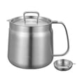 thumbnail image 1 of Colador de aceite de acero inoxidable, recipiente multiusos para grasa. 1.5L, 1 of 9