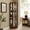 Walnut, variant on Miniyam 6 Shelf Corner Curio Display Cabinet with Lights, Glass Doors, Oak