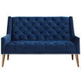 thumbnail image 4 of Modern Contemporary Urban Design Living Lounge Room Loveseat Sofa, Navy Blue, Fabric Velvet, 4 of 4