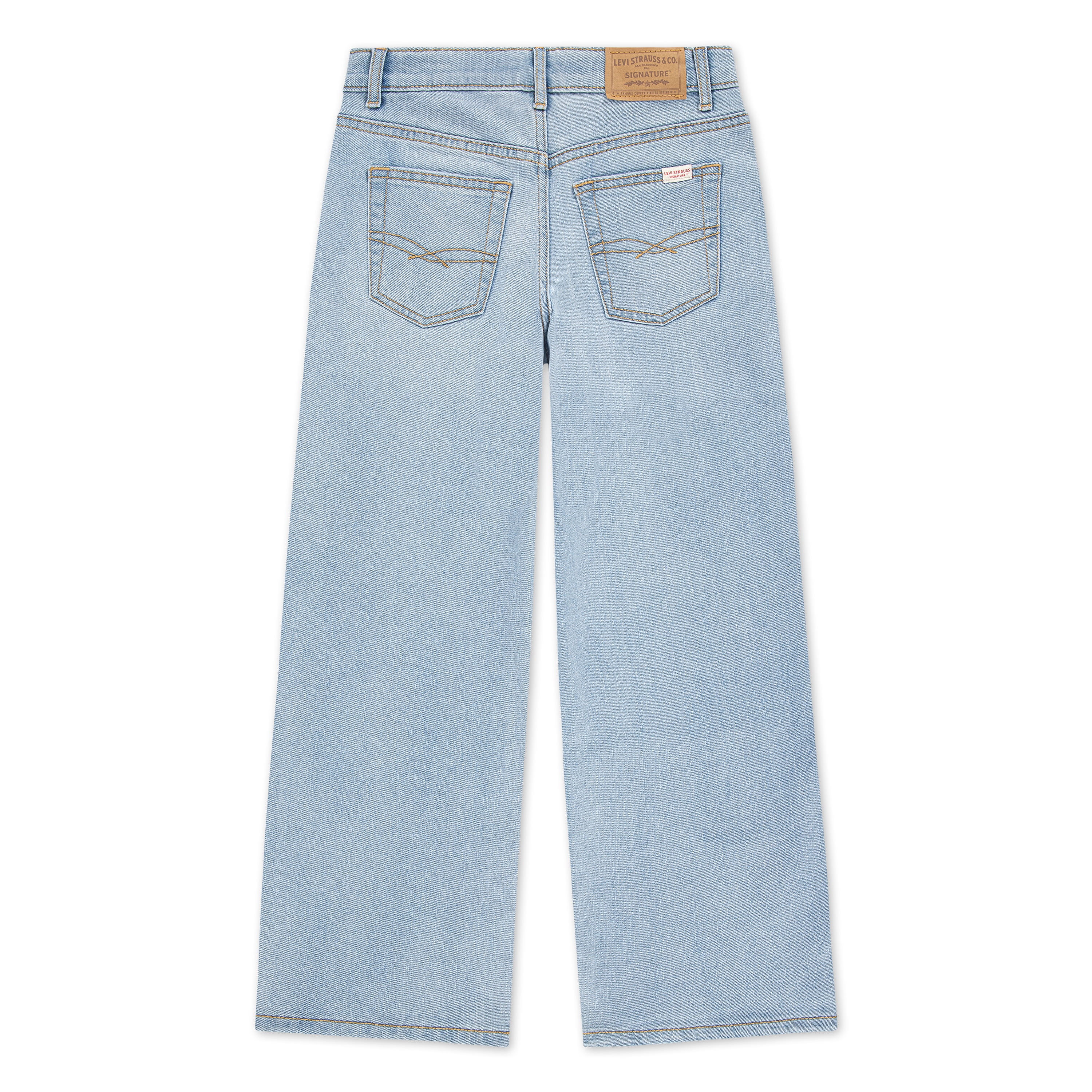 Levi Strauss Signature Girls' Baggy Straight Leg Jeans, Sizes 2T-18