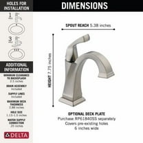 Delta Dryden Single Handle Bathroom Faucet: Brilliance Stainless