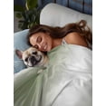 thumbnail image 3 of Green White Ombre King Size Flat Sheet, Wrinkleproof & Fadeproof Cooling Flat Bed Sheet Only, Country Pastoral Gradient Minimalist Breathable Soft Bedding Top Sheets 105 x 98 Inches, 3 of 8