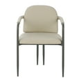 thumbnail image 2 of Christopher Knight Home Modern Khaki Upholstered Dining Chairs with Iron Frame and Gold Trim, Set of 2, 2 of 13