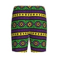 thumbnail image 4 of Rocae Carnival Mardi Gras for Men's Soft Sleep Pajama Shorts, Waistband and Pockets, 4 of 9