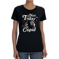 thumbnail image 2 of Wild Bobby Not Today Cupid Cute Funny Trash Panda Meme Valentine's Day Women Graphic Tee, 2 of 6
