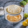 thumbnail image 2 of Gibson Home Gracious Dining Two Tier Serving Set With Metal Stand, 2 of 5