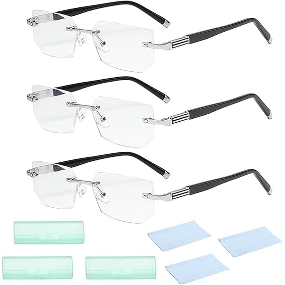 Blue Ease Optics, Blueease-Optics Glasses, Auto Zoom Reading Glasses with Anti Blue Light Lightweight Unisex No Glare