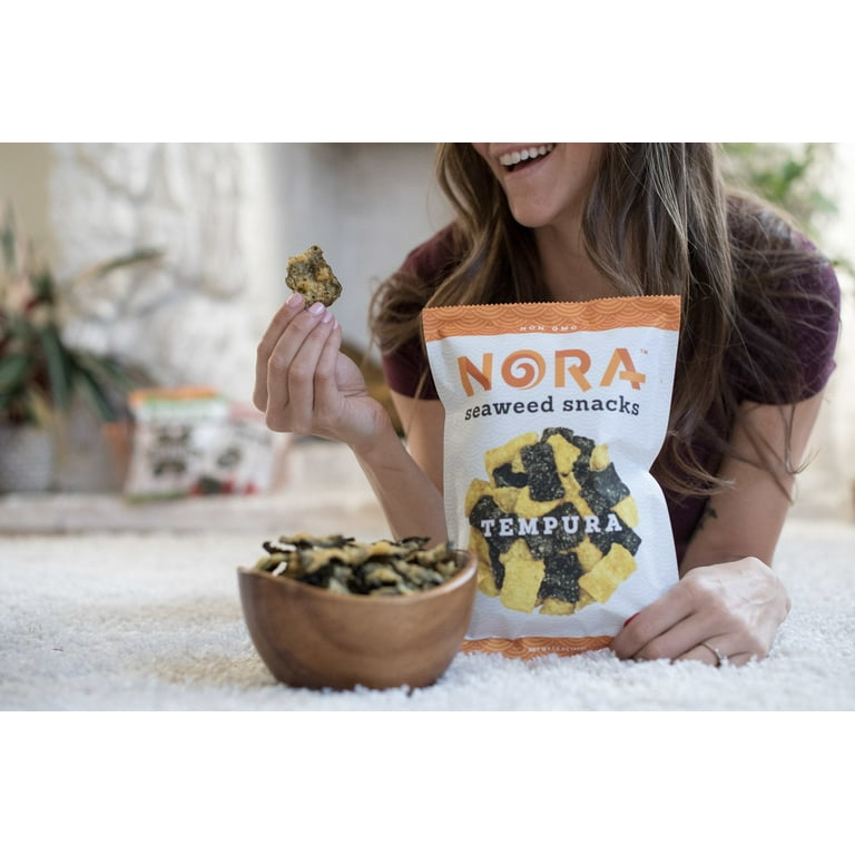 うずら Nora Tempura Original Crispy Seaweed Snacks, Thai-Flavored, Vegan