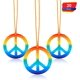 thumbnail image 2 of 20 piezas, conjunto de collares de pedantes de la paz del arco iris, accesorios de disfraz hippie 60s 70s compatibles con hombres y mujeres Afortunado Sencillez, 2 of 5
