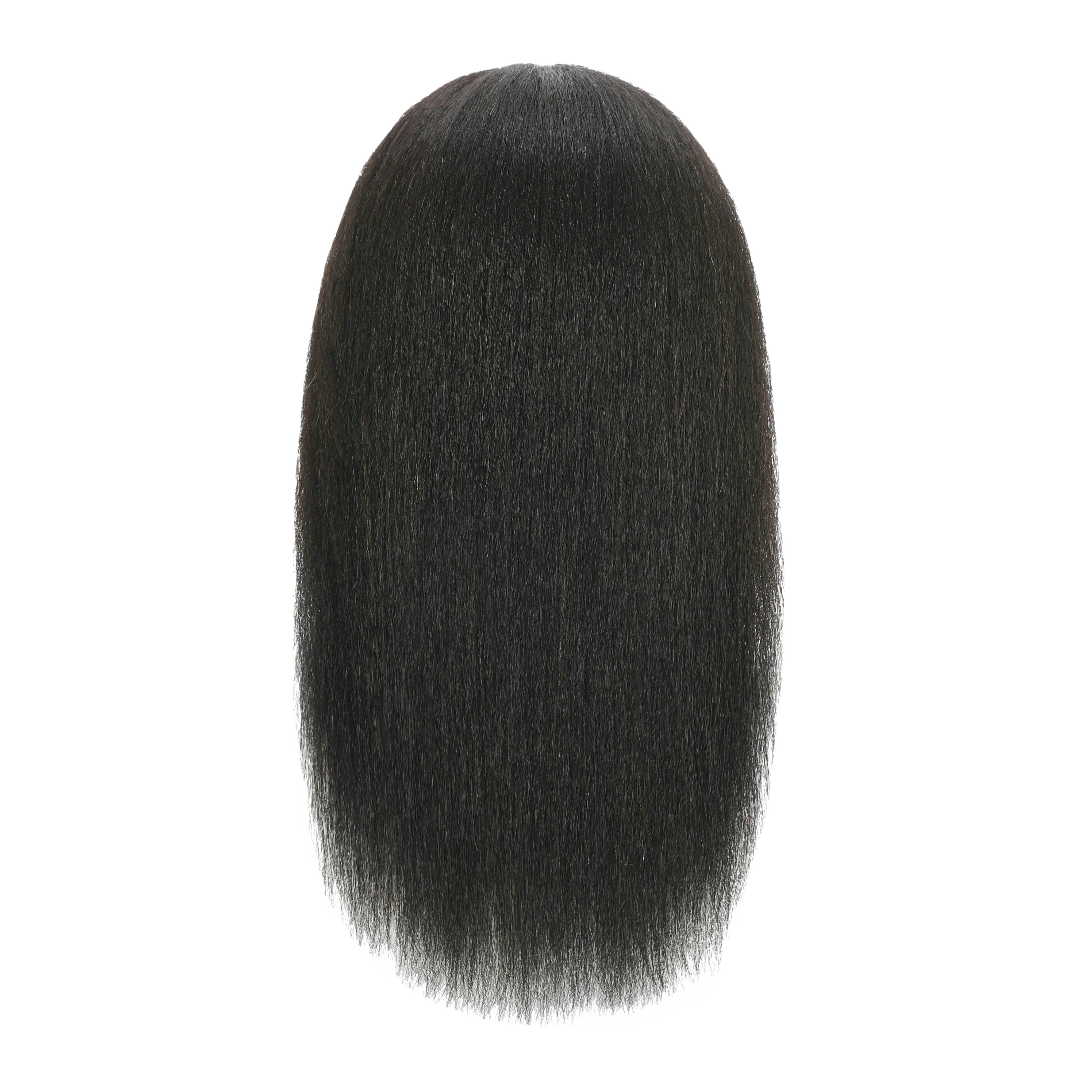 RYHAIR African American Mannequin Head 100% Human Hair for Practice Braiding Styling Cosmetology Barber Training with Stand