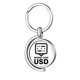 thumbnail image 1 of Rotating keychain Metal Keyring Holder, 1 of 2