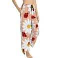 thumbnail image 2 of Balery Daisy and Ladybug print Women's Pajama Pants,Ultra Lightweight Pjs,Lounge Pant-Small, 2 of 9