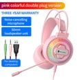 thumbnail image 3 of Auricures para Colocar sobre Oreja de 3,5 Mm con para Juegos de 35 mm con USB Rosa Sunnimix auriculares para juegos, 3 of 8