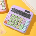 thumbnail image 2 of Calculadora SaharaCase de escritorio con batería y energía solar de 12 dígitos, color morado, 2 of 9