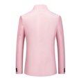 thumbnail image 3 of Honeeladyy Mens Blazer Jacket Slim Fit Solid Color Formal Blazer Suit Jacket Pink L, 3 of 3