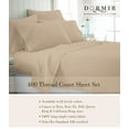 thumbnail image 2 of Dormir Fine Linen 100% Cotton Full Sheets Set, 400 Thread Count Sateen, 4 Piece Sheets Set, Color Beige, 2 of 7