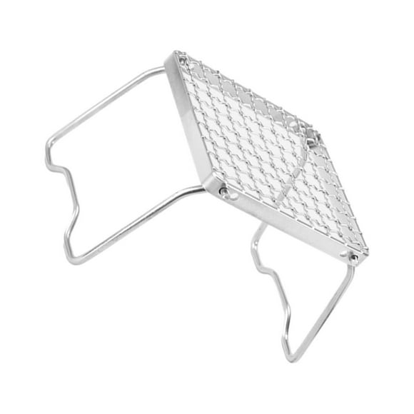 Toystoory Parrilla de fogata multifuncional de acero inoxidable, parrilla de fogata portátil fácil de limpiar y resistente al óxido Cocina y Comedor Tipo 2