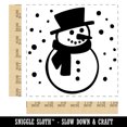 thumbnail image 2 of Winter Snowman Square Rubber Stamp Stamping Scrapbooking Crafting - Medium 1.75in, 2 of 7