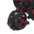 thumbnail image 2 of 7pcs Hollow Dice Set Copper Portable nced Rolling Engraved Metal Polyhedral Dice Set for Board Games Black Red, 2 of 4