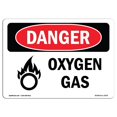 thumbnail image 1 of SignMission OS-DS-A-1218-L-2370 12 x 18 in. OSHA Danger Sign - Oxygen Gas, 1 of 1
