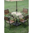 thumbnail image 4 of Outdoor Tablecloth with Umbrella Hole for Patio/Picnic/Party/Camping, Summer Palm Leaves Waterproof Table Cloth Square Cover Washable, Tropical Botanical Farmhouse Rustic (60"x 60"), 4 of 9