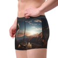 thumbnail image 2 of Pofeuu Pyramid Desert Cat Print Men’s Boxer Briefs, Moisture-Wicking Underwear, Regular,Trunk-Large, 2 of 5