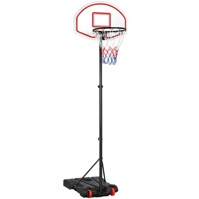Height Adjustable Portable Basketball Hoop System with Wheels