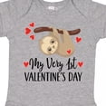 thumbnail image 4 of Inktastic My First Valentines Day Baby Sloth Boys or Girls Baby Bodysuit, 4 of 5