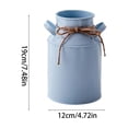 thumbnail image 3 of Iron Floral Arrangement Vase, White/Blue Tall Metal Flower Vase, Unbreakable Rust-Resistant, Decorative Practical, for Fresh/Dried Flowers Home Bedroom Kitchen Living Room Centerpiece, 3 of 6