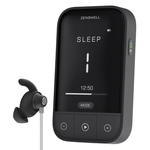 ZenoWell Vita Vagus Nerve Stimulator, Better Sleep, Stress Relief, Relax, 3 Modes, Black
