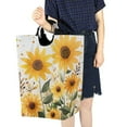 thumbnail image 4 of Yayeee Freestanding Laundry Hamper with Handle Collapsible Large Storage Basket for Clothes, Beige Sunflowers, 4 of 7