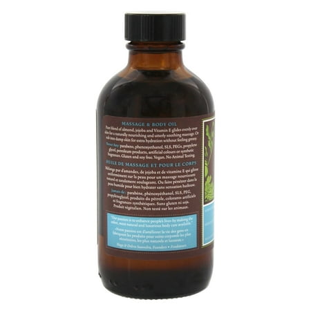 Hugo Naturals - Massage & Body Oil Nourishing Unscented - 4 oz.