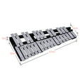 thumbnail image 4 of Foldable 30 Note Glockenspiel Xylophone Wooden Frame Aluminum Bars Educational Percussion Musical Instrument Gift with Carrying Bag, 4 of 6