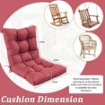 thumbnail image 2 of Pakunoda Chairs Cushions 42" X 21" Tufted Non Slip Pad Seat and Seatback 4 Set Cushion with Ties for Patio Outdoor & Indoor Rocking Chair, Fuchsia Red, 2 of 6