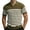 Green, variant on VEKDONE Men's Stripe Shirts Short Sleeve Knit Textured Color Block Shirt Tops Summer Collar V-Neck Loose Fit Golf Shirts Red M