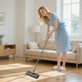 thumbnail image 4 of Floor Brush With Long Handle 2 In 1 Scrape And Brush Tub And Tile Brush For Cleaning Bathroom Patio Kitchen Wall, 4 of 6