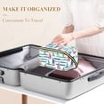 thumbnail image 3 of FORMRS Makeup Bag Travel Cosmetic Organizer for Women Fold Flat Zipper Pouch with Handle, Colorful Sailboats, 3 of 8