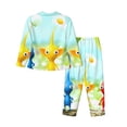 thumbnail image 2 of Lsque Pikmin Pattern Long Sleeve Pajama Set for Women - Soft 2-Piece Sleepwear and Loungewear Set with Pockets, Comfy Nightwear, 2 of 8